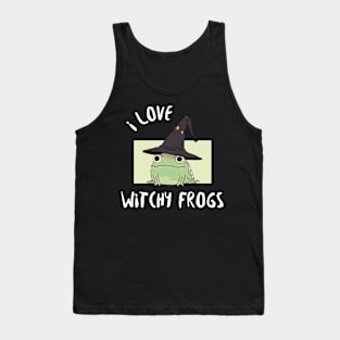 Witch Hat Toad  - I Love Witchy Frogs Tank Top